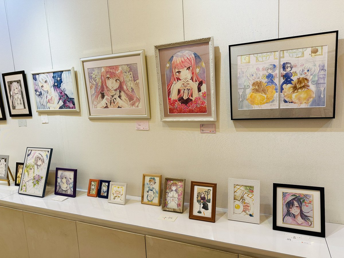 maga6633's tweet photo. T様所蔵の作品。梅見さん、こたつむし。さん、１０００さん、瑞稀さんの少女画たち。
#コレクション展
#アートアンドウェルネス https://t.co/khrSAHpYir