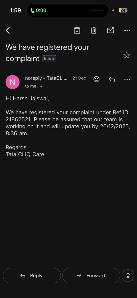 jaisw52901's tweet image. No response till now ur time period has been past @TataCLiQCare @tatacliqvictim 

#customerHelp