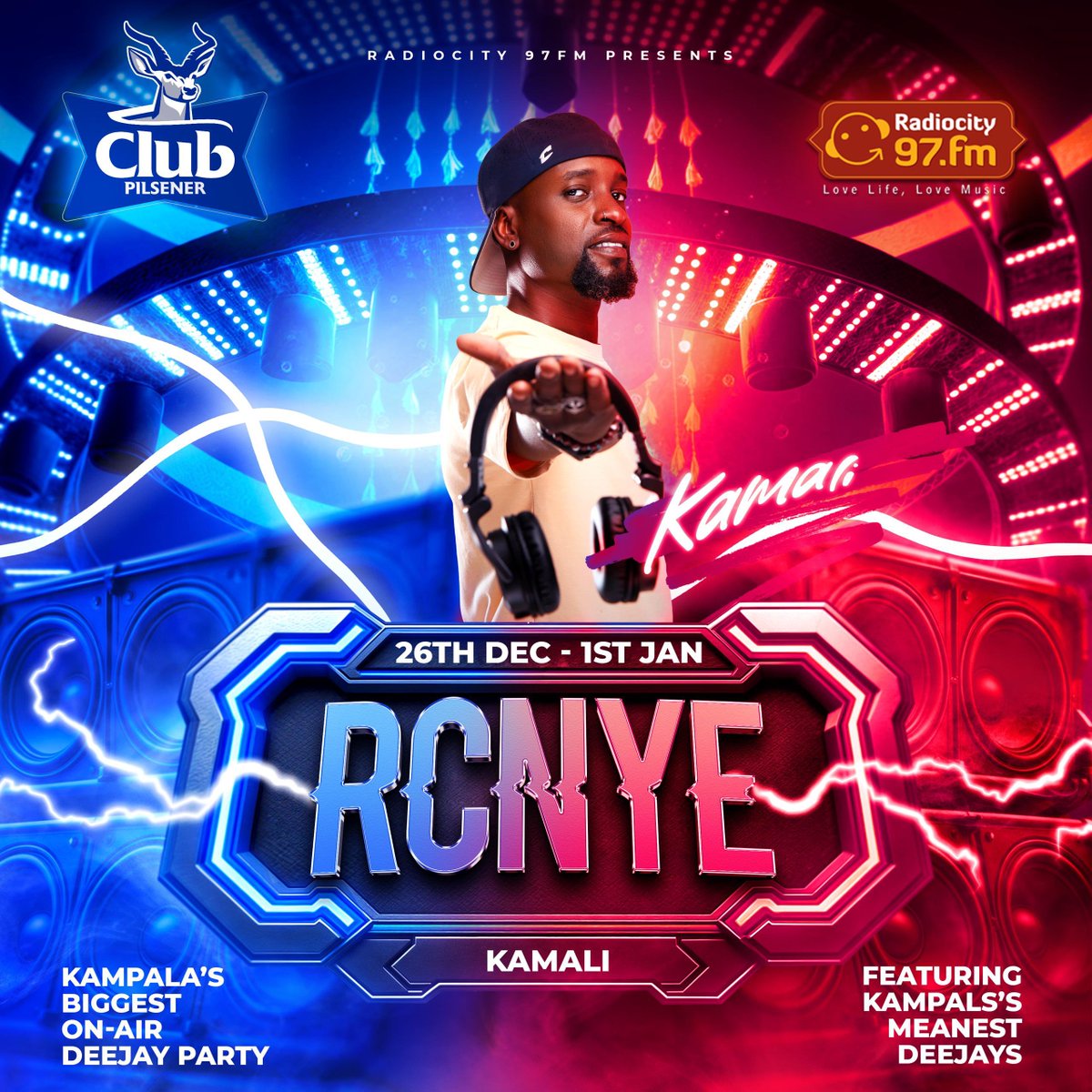 97fmRadiocity's tweet image. House and piano heads it’s your time to eat well with @Kamali_21 

#RCNYE powered by @ClubPilsener 

📻:97FM/ Listen online: radiocity.ug