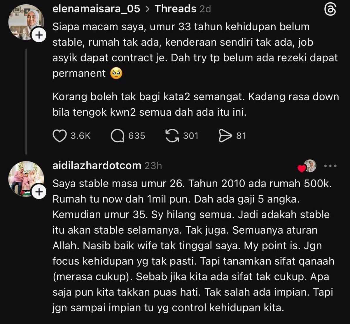 twitmarhaen's tweet image. Well said, jangan takut dan terlalu risau.

Allah itu yang Maha Merancang.