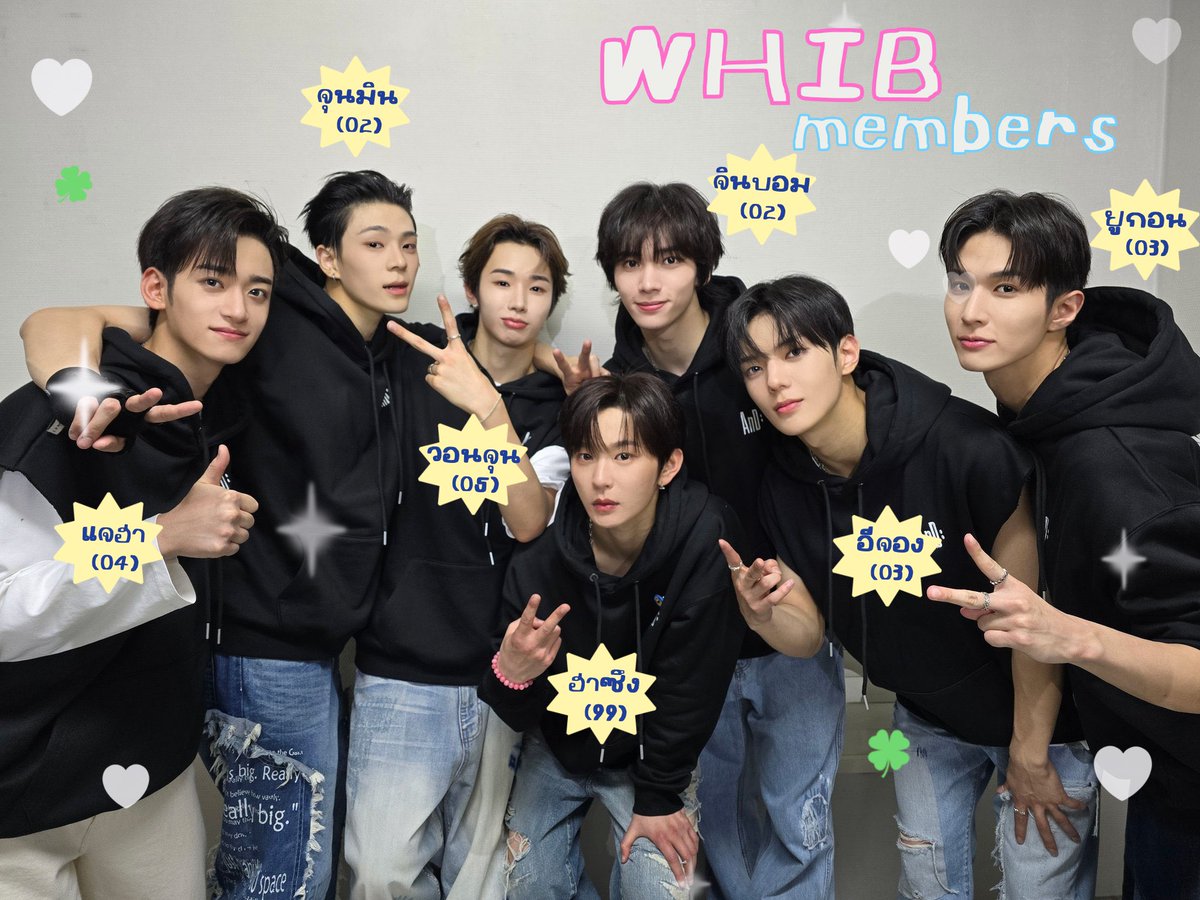 :*♡ᝰ  get ready to know ⋆✴︎˚｡⋆　#휘브 #WHIB 

บอยกรุ๊ปภายใต้สังกัด C-JeS Studios โดยพวกเขาเปิดตัวอย่างเป็นทางการเมื่อวันที่ 8 พฤศจิกายน 2023
ด้วยอัลบั้ม “ Cut-Out ”

มีสมาชิกในวงทั้งหมด 7 คน เจเดอร์,ฮาซึง,จินบอม,ยูกอน,ลีจอง,แจฮา,วอนจุน