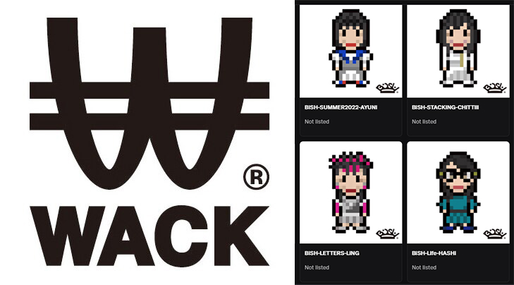 JPopProjectNews's tweet image. WACK has announced that pixel designs of WACK artists, created by pixel artist TAKEKIYO, will be released as NFT's. The collection features past and present WACK groups, including BiSH. WACK's former CEO, Junnosuke Watanabe, states that this is not an investment; rather it marks…