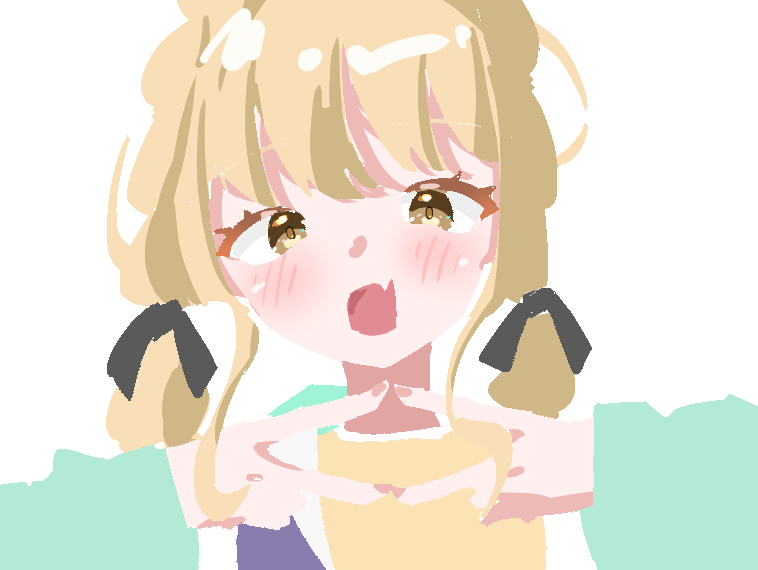 あおちゃんです(´◡` )♩ 線画無しもかわいいね