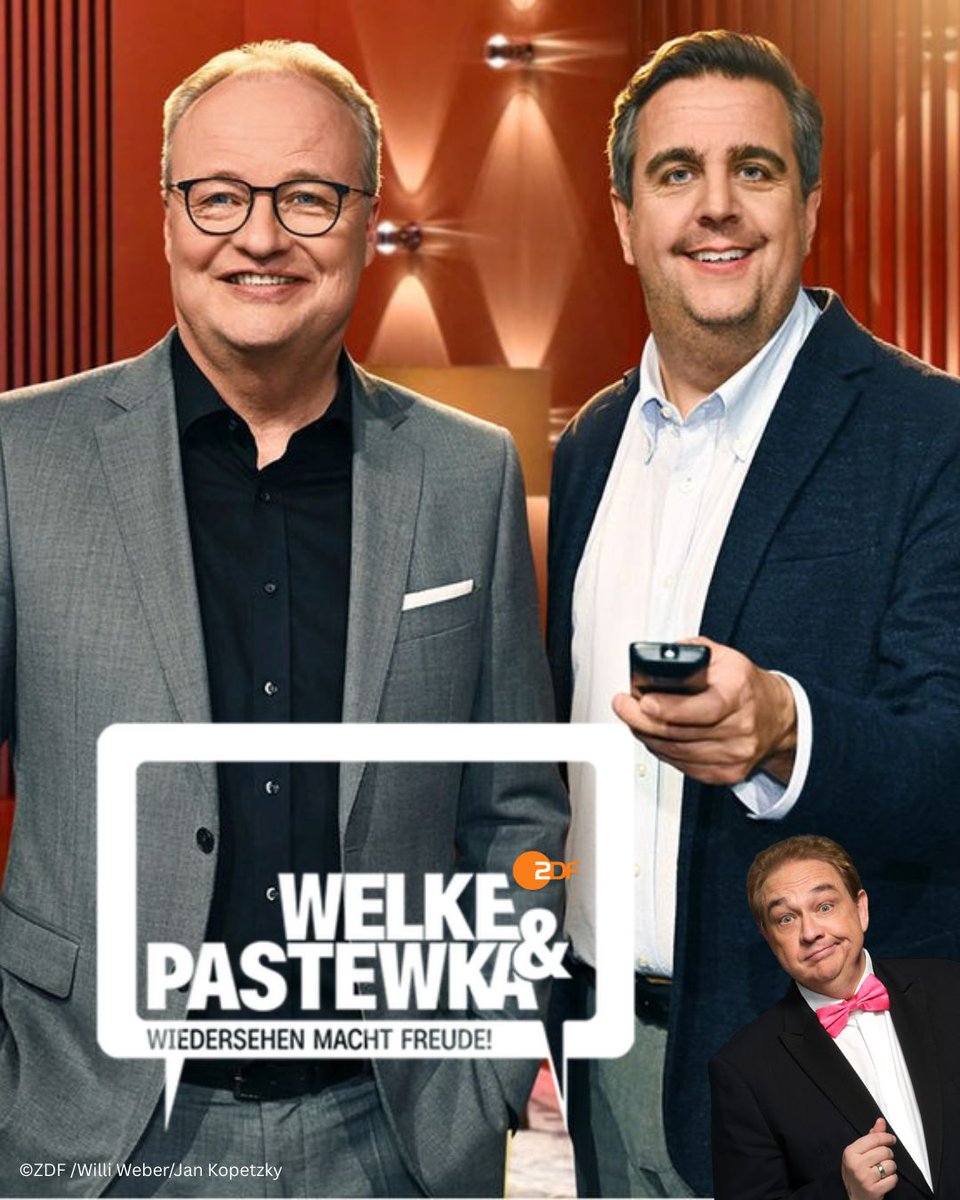 Surprise! 😲 📺❤️ #TVTipp! 
HEUTE 23.20 Uhr im #ZDF
Wollte eigentlich nur Freunde überraschen – plötzlich sitze ich bei "Welke &amp; Pastewka - Wiedersehen macht Freude" im Studio. Alte Fernsehliebe, krude TV-Welten und herrlich schräger Serienwahnsinn inklusive. Wir sehen uns!