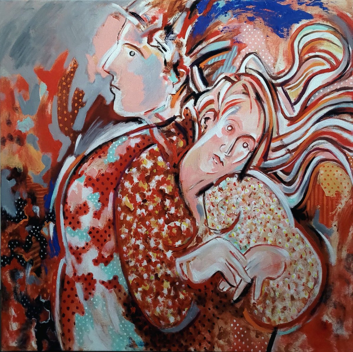 pascalbuffard's tweet image. "Création de 2025 "L'indifférence" 80x80 ...actualités (Pascal Buffard Peintre)