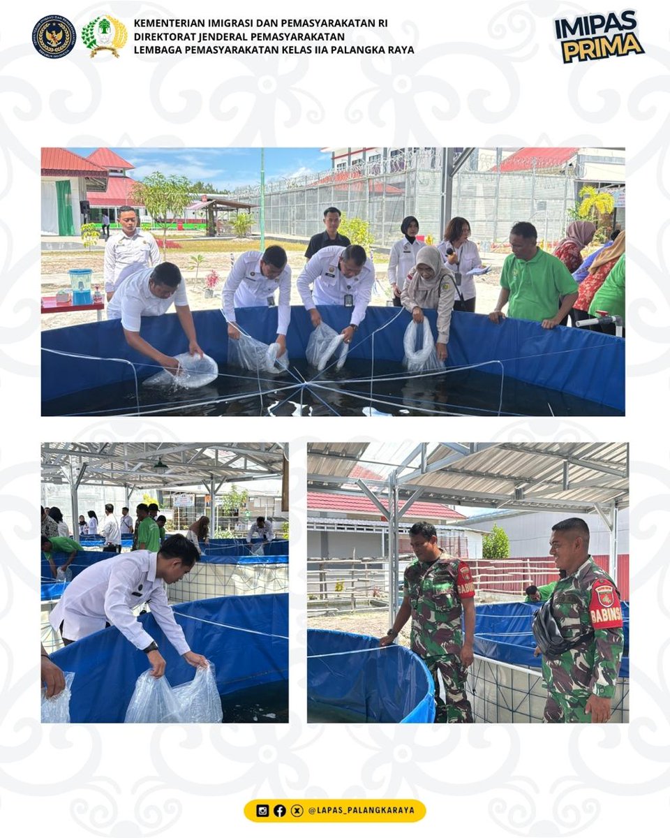 Peresmian Kolam Bioflok Srikandi 40, Wujud Inovasi Ketahanan Pangan Lapas Palangka Raya

#kemenimipas
#Ditjenpas
#pemasyarakatan
#guardandguide
#DitjenpasKalteng
#IPutuMurdiana
#infoimipas
<a href="/kemenimipas/">Kementerian Imigrasi dan Pemasyarakatan Republik I</a>
@kemenimipas_story
<a href="/galeri/">galeri</a>.kemenimipas
@kanwilditjenpaskalteng