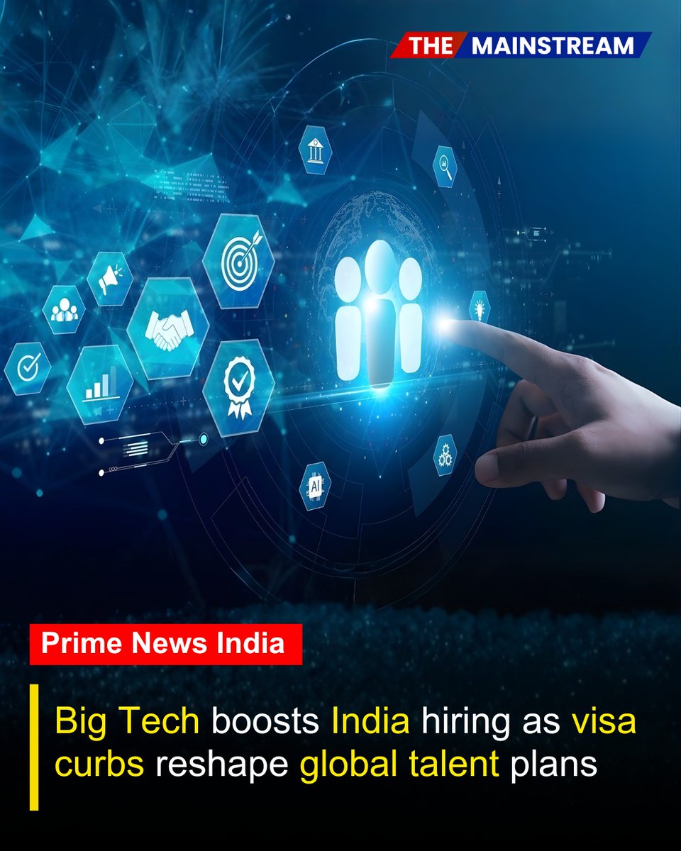TheMainstream7's tweet photo. US visa rules is pushing global technology giants to expand their workforce in India at a faster pace.
.
.
.
Read the full story : https://t.co/lKOOuBBpnx

#TheMainstream #H1BVisa #BigTech #IndiaHiring #GCC #TechTalent #WorkforceShift https://t.co/dhCf7jUCn5