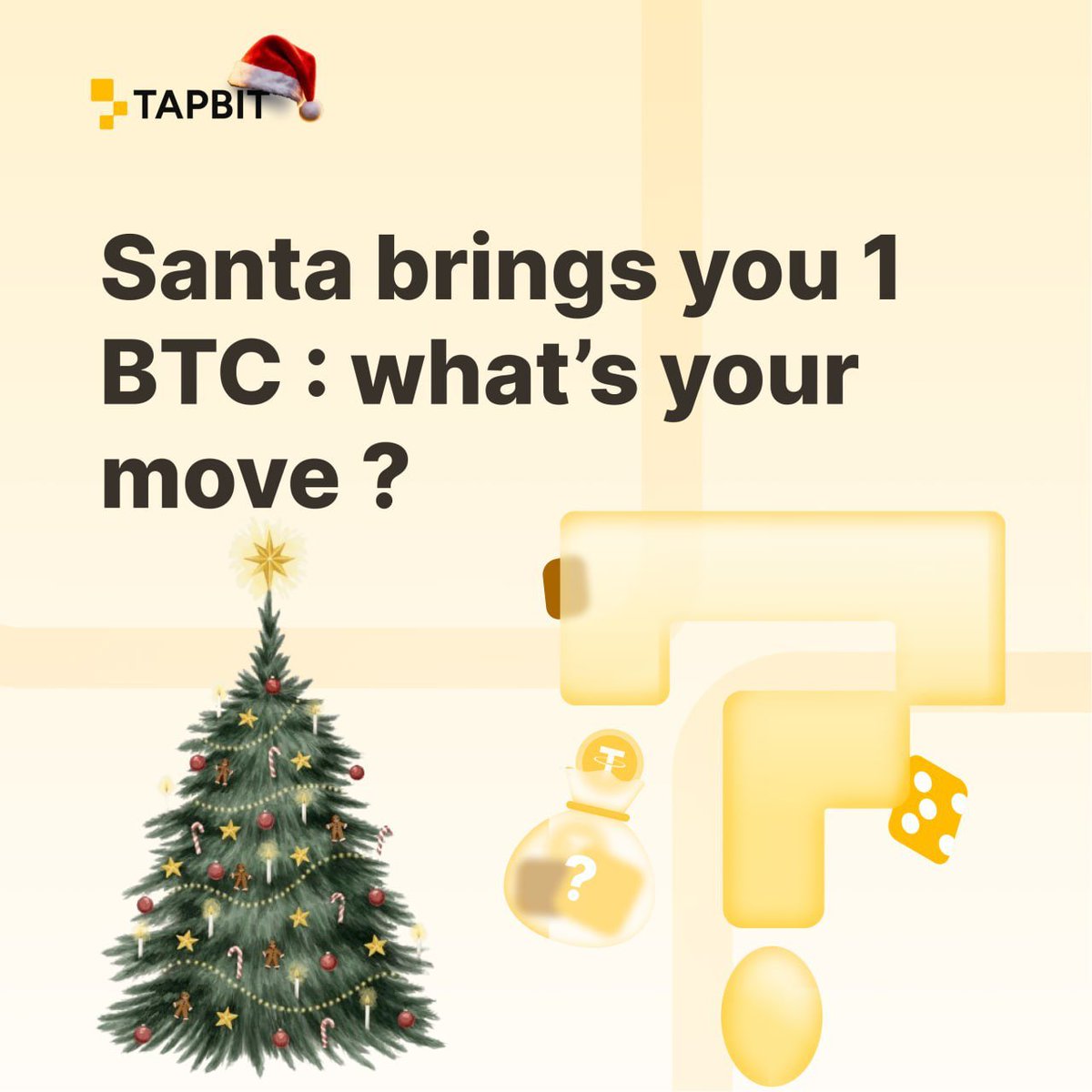 Santa brings you 1 BTC : what’s your move ? 

- You hold forever 🧊
- You take partial profits 💵
- You trade aggressively 📈
- Or you panic and do nothing 😅

👉 Reply with your choice and explain why ! 😄