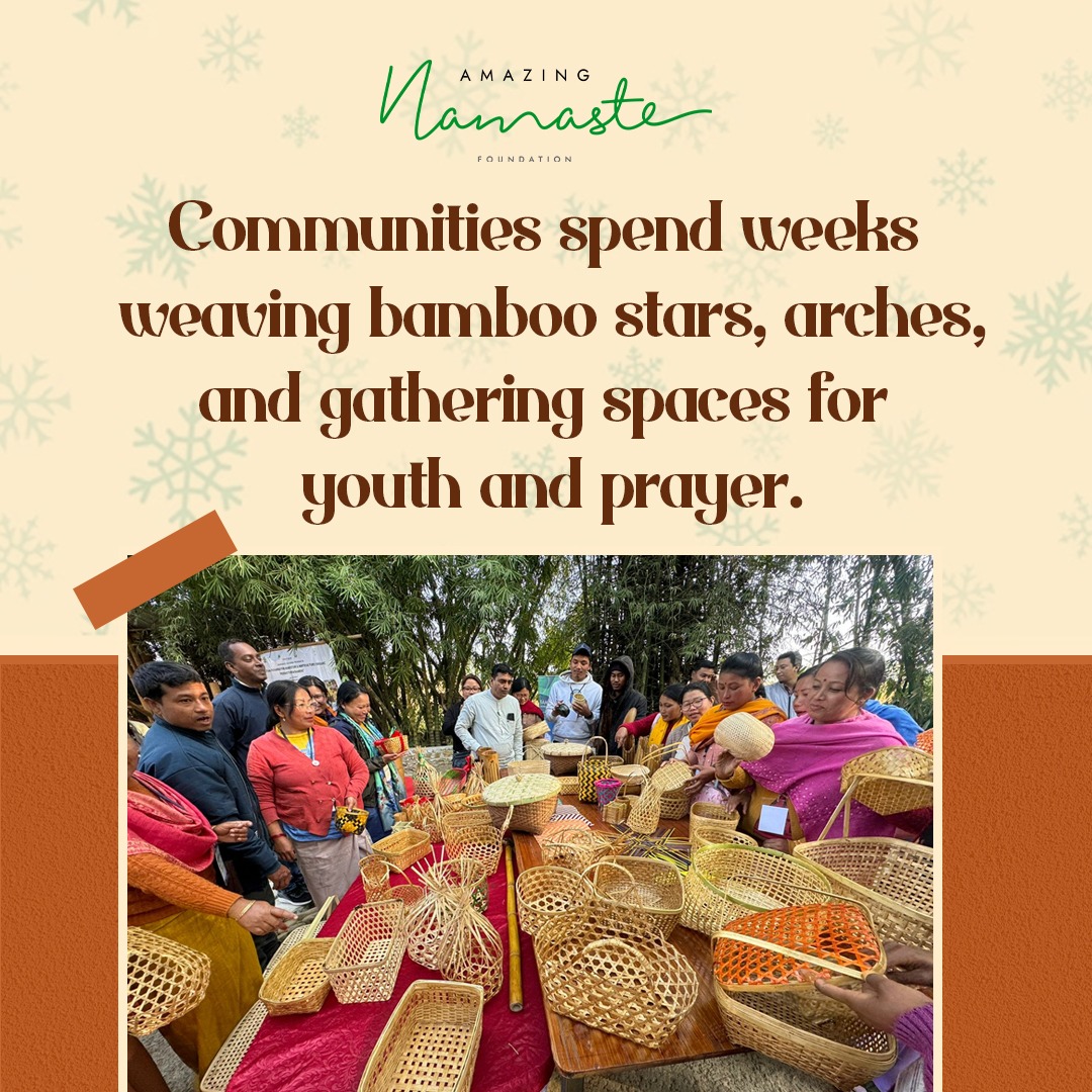 NEW_Expedition's tweet photo. In Manipur, the festive season is a masterpiece of community and craft. From bamboo stars to hand-woven prayer spaces, every detail is handcrafted with patience and respect for the land.
Experience a Christmas woven by hand. 
#Manipur #SustainableChristmas #Handcrafted https://t.co/0EJikmWtrV