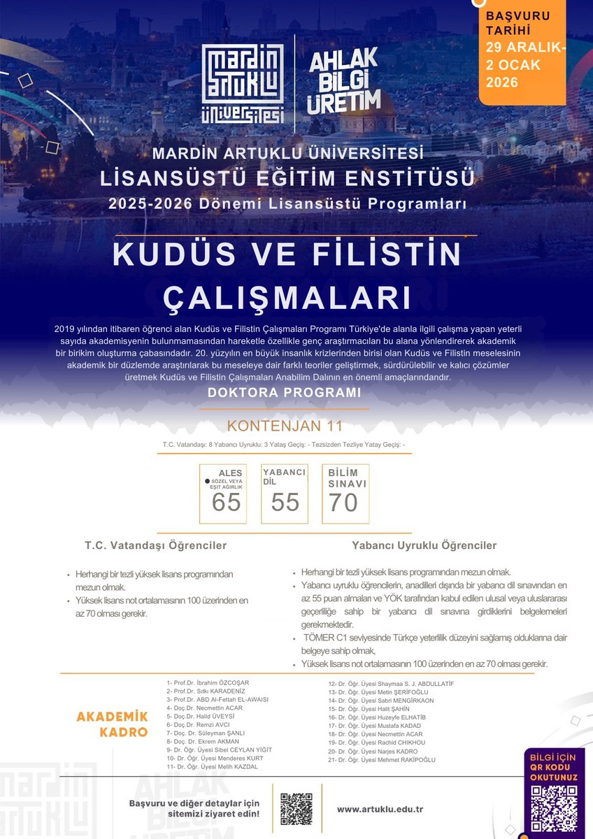 MAÜ-Kudüs ve Filistin ÇUAM tweet media