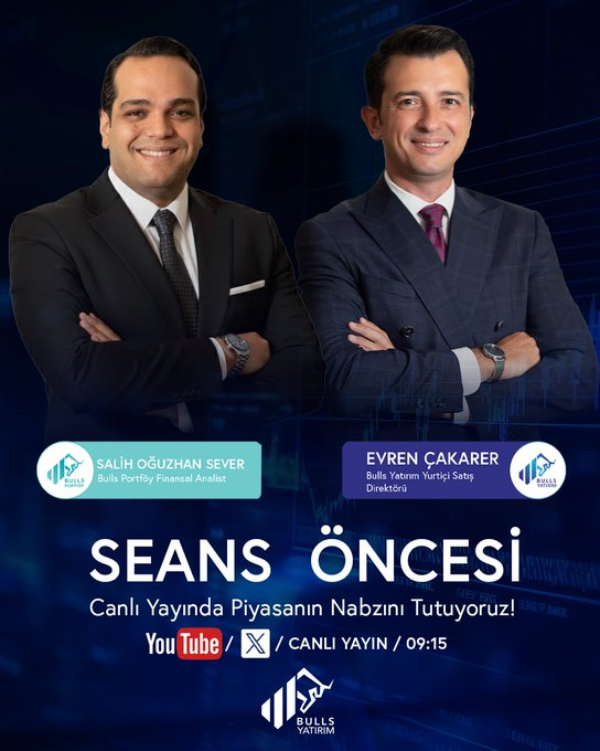 CGivord's tweet photo. Salih Oğuzhan Sever ve Evren Çakarer ile bugün saat 09.15’da Seans Öncesi canlı yayınında piyasanın nabzını tutuyoruz! https://t.co/jhiuOvhV7s
