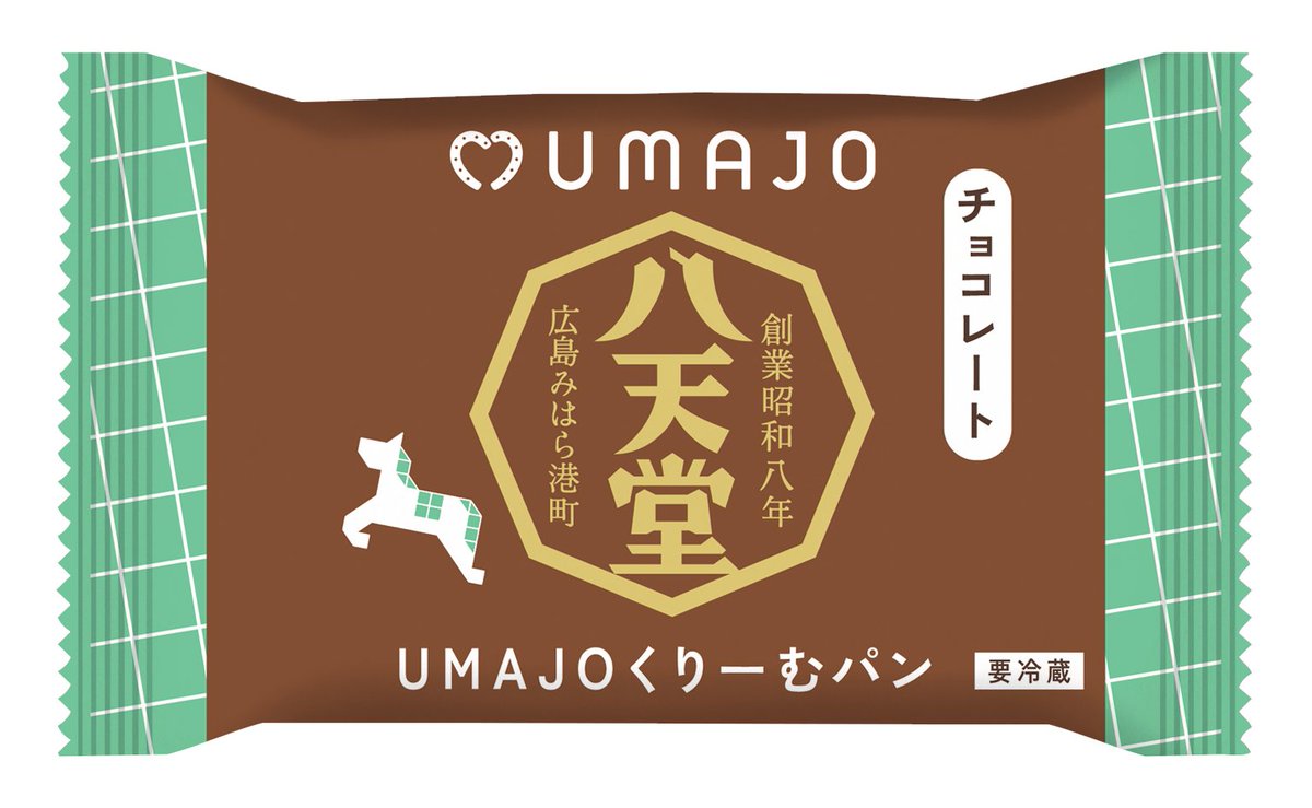 HattendoINC's tweet photo. 【八天堂×UMAJO】

／
「UMAJOくりーむパン」🏇✨
@umajo_jra
＼

1/4（日）より全国の日本中央競馬会（JRA）の競馬場で発売🥯
可愛らしいおウマの焼印が施されたくりーむパン🐴
「UMAJO」限定パッケージでご提供します😋

🐴UMAJOくりーむパン カスタード／チョコレート
期日：2026年1月4日（日）より発売（原則毎週土曜日・日曜日のみ数量限定）
販売：中山競馬場、京都競馬場
以降全国のJRA競馬場のUMAJO SPOTにて順次発売
※八天堂店舗、オンラインショップでの販売はございません。

#八天堂 #UMAJO
