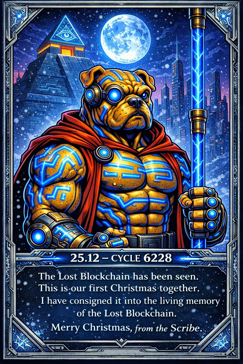 TCKverse's tweet photo. Merry Christmas from "The Lost Blockchain Crypto Chainhounds World "
See you soon for more Crypto bulldogs warriors reveals ๐
#digitalart #nftart #Cyberpunk #cryptoBulldogs #Bulldogs https://t.co/GyA1yeFg2E