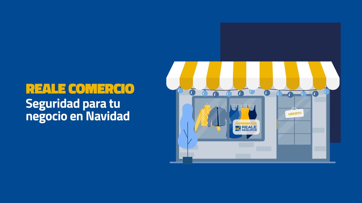RealeChopera's tweet photo. 🎄🏪 Esta Navidad, protege lo que tanto te ha costado construir

Con Reale Comercio, tu negocio está seguro frente a imprevistos:

✔ Daños materiales
✔ Robo
✔ Responsabilidad civil
✔ Asistencia 24/7 https://t.co/rHlue4Gjh8