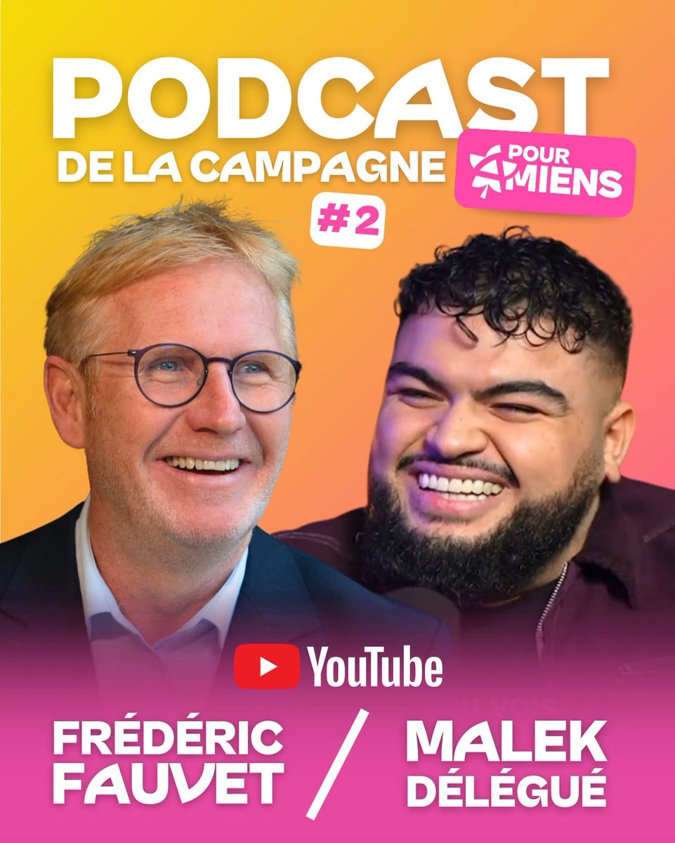 Et si on parlait ?
Cette semaine, je me suis posé avec mon ami <a href="/MalekDelegue/">Malek Délégué</a> pour un échange sans filtre à nouveau. Ensemble, on a parlé d’Amiens et de la vision que nous portons avec le collectif Pour Amiens

youtu.be/-Apg6TC-vhc?si…

#amiens #pouramiens #fredfauvet