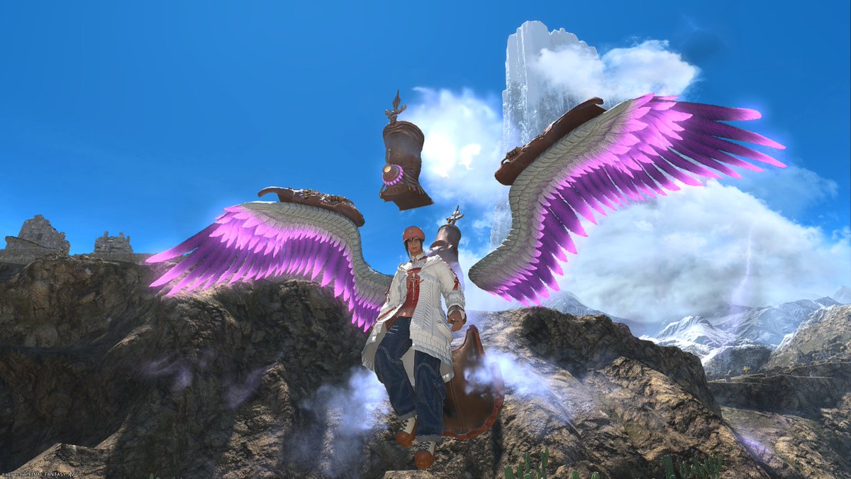 Liray_FF14's tweet photo. ２５周目ぐらいで極グラシャラボラスの羽
をむしり取れました！やぁー(*´･ω･)(･ω･｀*)ねー 
あざぁ～す！ https://t.co/b4jl8vAYTV