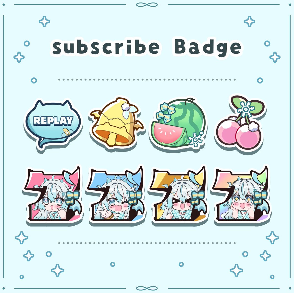 ꉂꉂ📣サブクス入ってくれている方々にご報告‼️

サブスクバッチを新しくしました‼️

とっても可愛いバッチなので、みんなで揃えよう