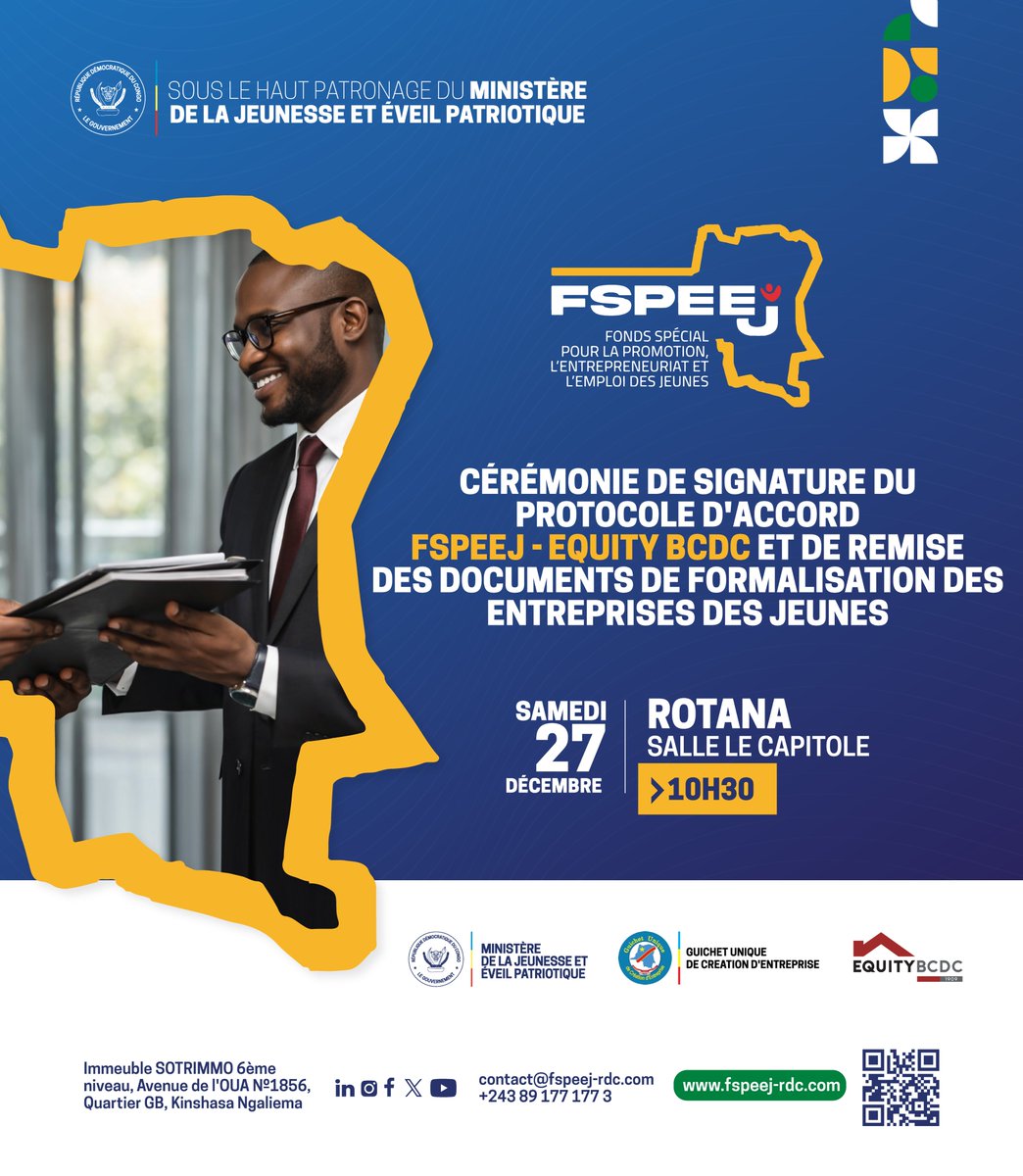 Fonds Spécial pour la Jeunesse FSPEEJ-RDC tweet media