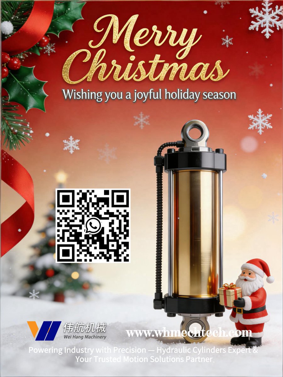 🎄 🎉Ho-ho-ho! May your holidays be merry, and your pallets (and days) be stacked with happiness!🥳 🤩
Website：whmechtech.com

#TailorMadeHydraulicCylinder
#NonStandardCylinder 
#CylinderMold 
#CylinderEnterprise 
#LongStrokeHydraulicCylinder 
#CheapHydraulicCylinder