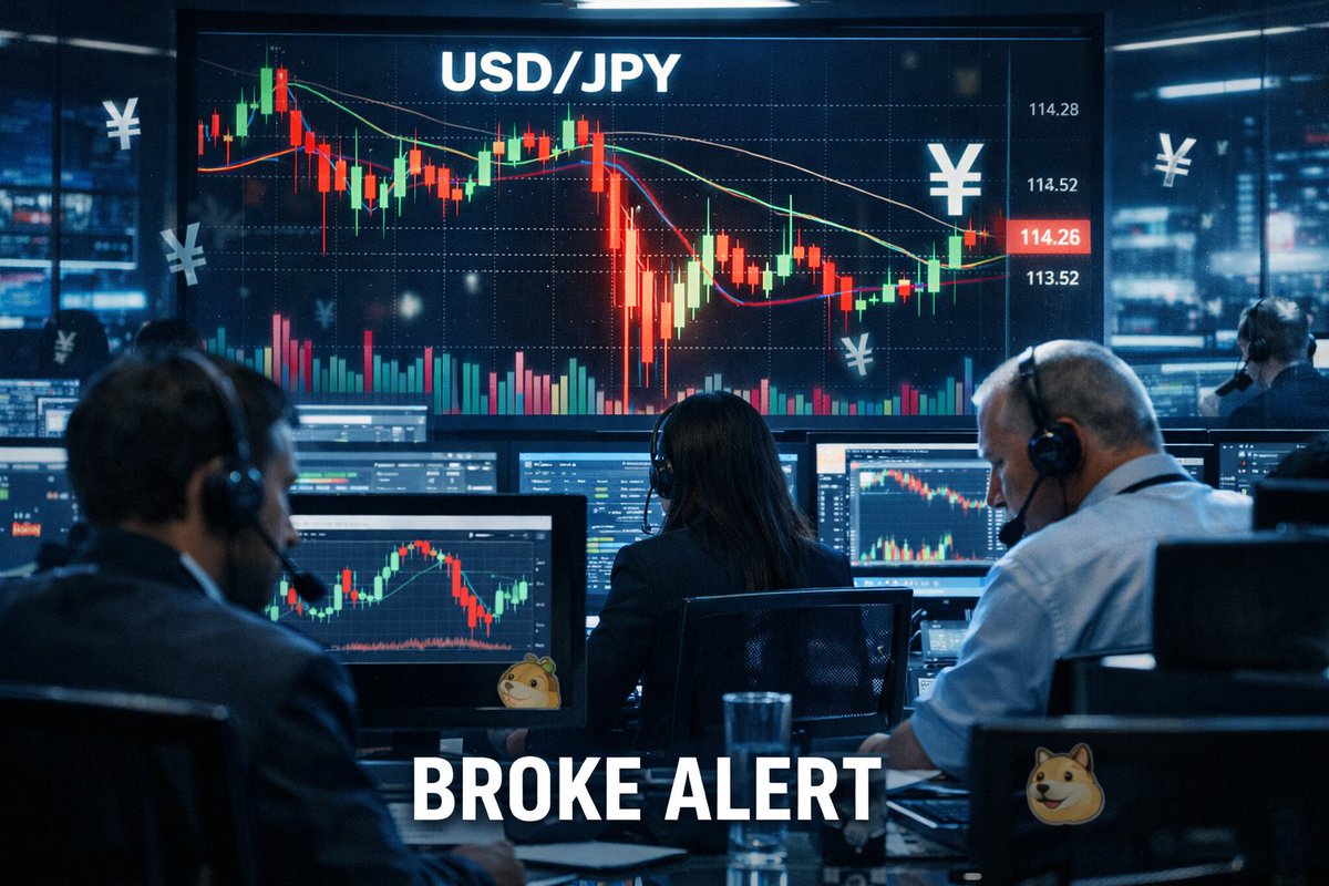 BrokeFicom's tweet photo. 🚨 BROKE ALERT — YEN GOES WILD 🇯🇵
The yen is swinging hard after the Bank of Japan pushed rates to a 30-year high.
Traders are scrambling to unwind carry trades.
FX markets feeling the shockwaves. https://t.co/GOG9COFNxy