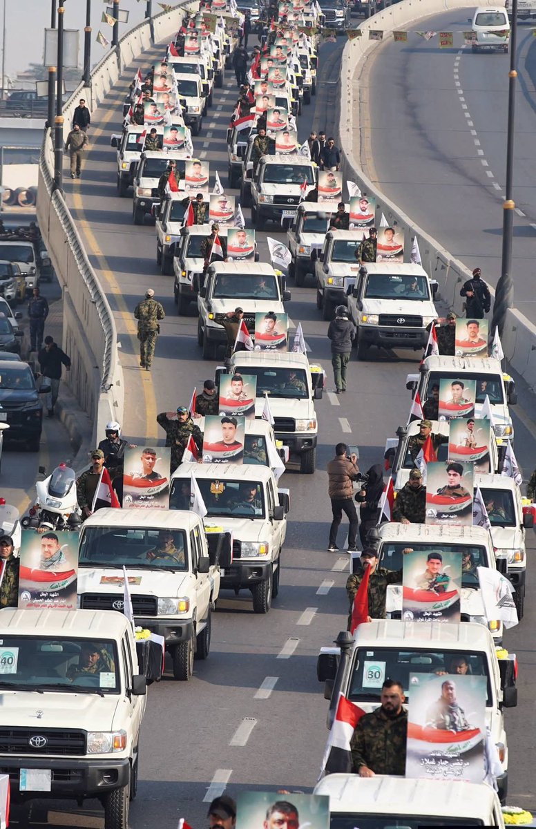 #الآن التشييع الرمزي لسّْهداء الاستهداف الأمـ ـريكي في مدينة القائم عام 2019.