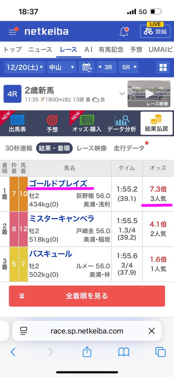 666yamikeiba's tweet photo. 有馬記念前の軍資金稼ぎ💰

本当に勝つ奴は
重賞にこだわらない。
期待値と確率で、淡々と資金を作りに行く。

先週も
リアル馬券＆先出し的中🎯

👉 穴馬◎ゴールドブレイズ🥇
・単勝 6万円
・複勝 14万円
→ 有馬へ向けて軍資金完成💴

明日は
【有馬を勝つための“仕込みの日”】【ガチ】

妙味ある馬を
ただ、静かに、確実に狙っていくだけ。

───

明日、絶対に買う“妙味馬”🐴
知りたい人は👇

【参加条件】
❶ このツイートに 「勝ちたい」 とリプ
❷ 魂のいいね🔥

この2つだけ。
本気で勝ちたい人のみ。

※ 有馬の軍資金を“獲りに行く人だけ”
※ 外れても文句言わない人だけ

⏰ 締切【本日23:59】