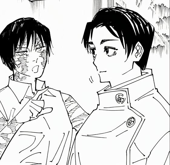 psionoftomorrow's tweet image. #JJKSpoilers

THE PARENTS                THE SON