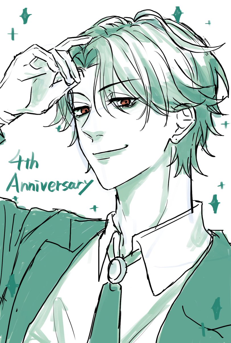 #aknk_FA
息抜きに！落書きですが4周年おめでたい！💮
