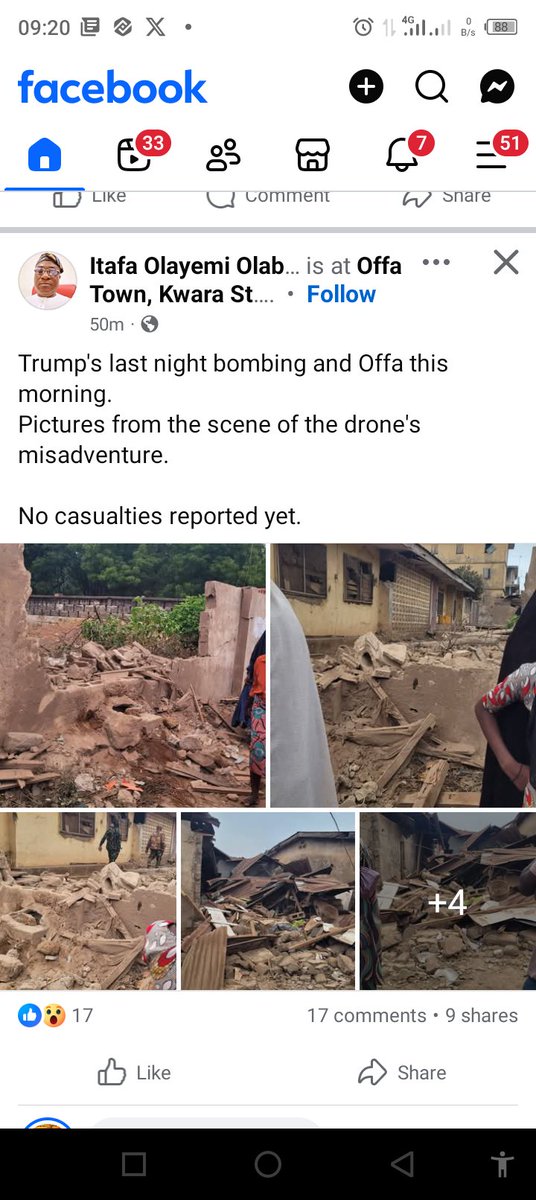 kabrox's tweet image. US drone crash at Offa