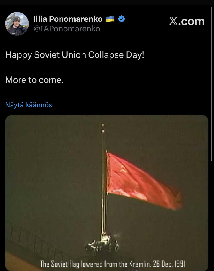 joni_askola's tweet image. The collapse of the Soviet Union was one of the greatest events for humanity
