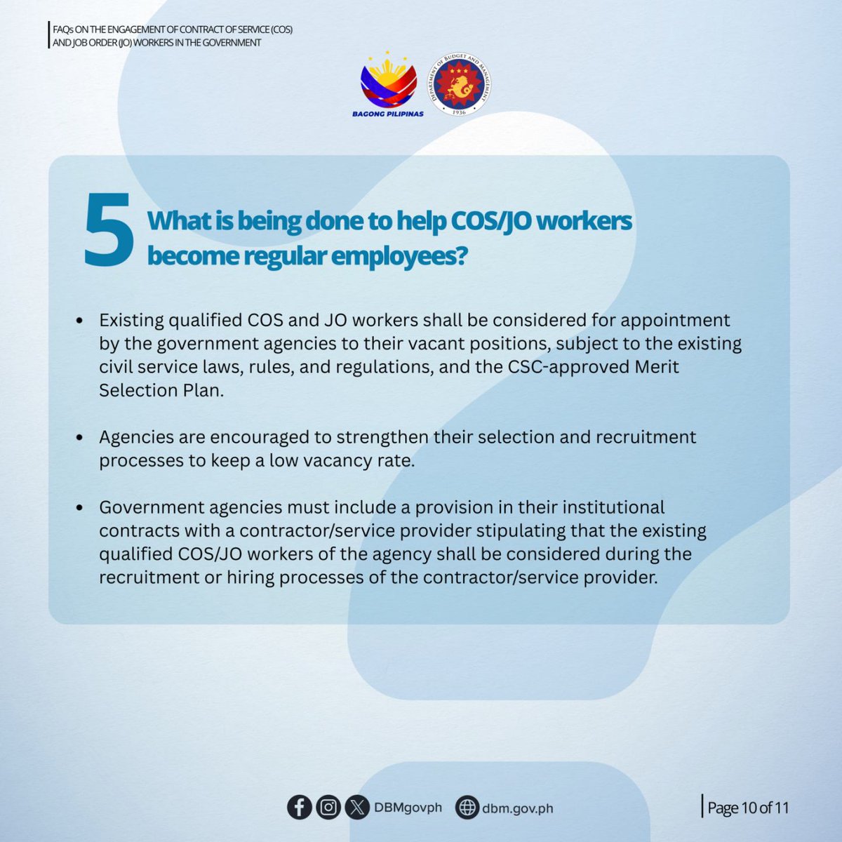 DBMgovph's tweet photo. For more information, download CSC-COA-DBM Joint Circular No. 1, s. 2025: https://t.co/caH5ZTIziX
#DBMatWork https://t.co/5zWaqjOLr4