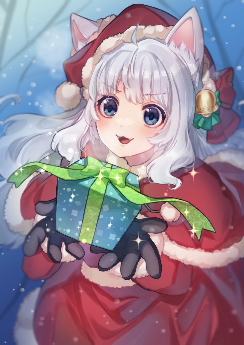 minatoaicon_sab's tweet image. #OC
ケモ耳サンタさんがお届けだよ！！！！