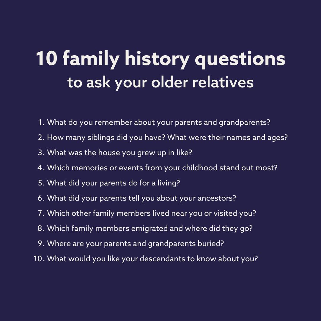 What would you most like to know about your family history? 🌳 

Bring your family tree to life with these essential questions to ask your older relatives.