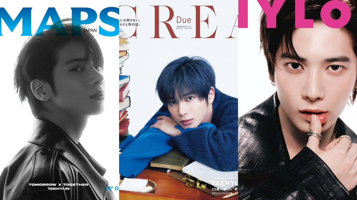 gyuikily's tweet image. taehyun for:
-MAPS magazine
-CREA magazine
-NYLON magazine

truly the prince of japan 🥹🤍