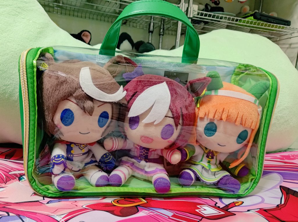 今日ラウンドワンで入手した ぬい活バッグ（サラブレッドコレクション