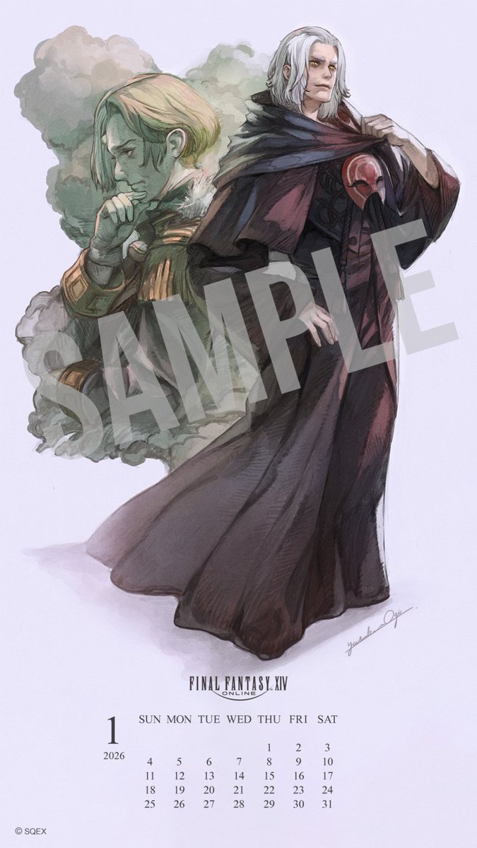 FF14 LINE公式アカウント 1月のLINEオリジナル スマホ壁紙＆カレンダー