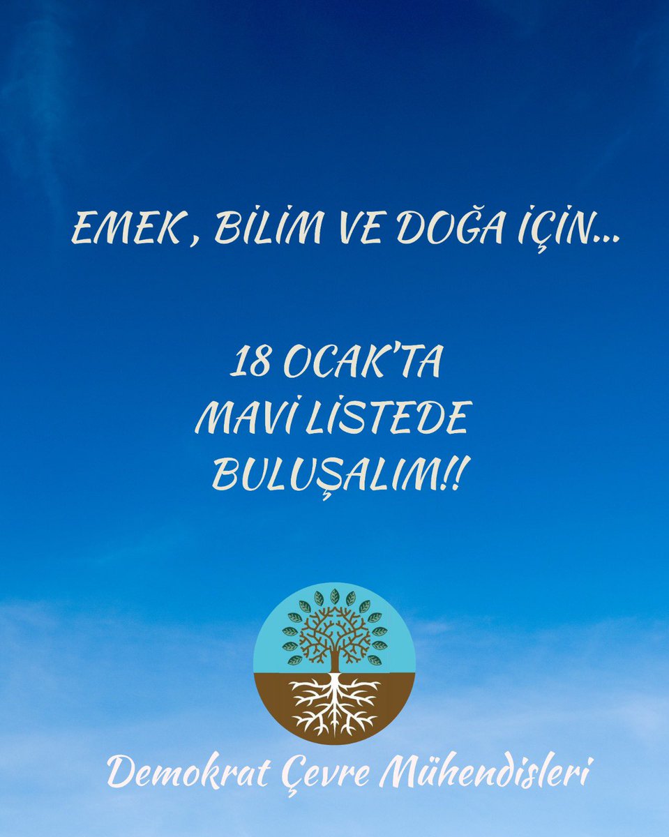 Rantın değil halkın mühendisleri aday!

Demokrat Çevre Mühendisleri olarak TMMOB Çevre Mühendisleri Odası İstanbul Şube 16. Dönem Yönetim Kurulu seçimi için adayız!

18 Ocak’ta Mavi Liste’de buluşalım, mücadelemizi birlikte büyütelim✌🏻