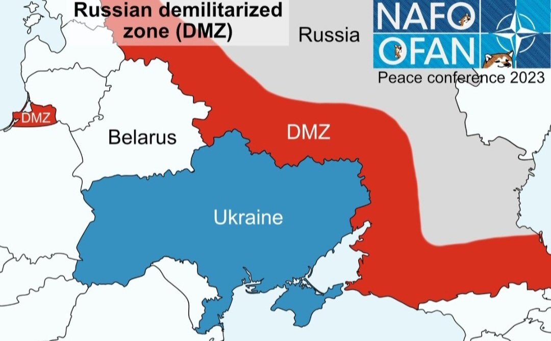 What should the peace talks with russia actually be negotiating about? I'll start: the size of the DMZ inside russia.