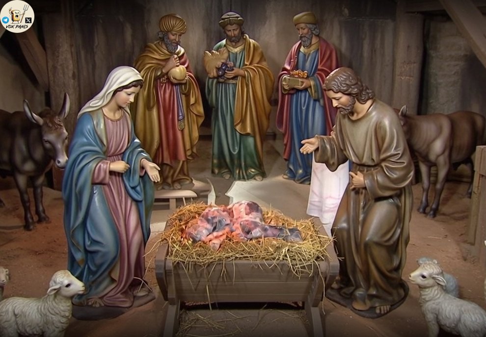 voxpanis's tweet image. Wenn diese Krippe nicht nächstes Weihnachten
unter jedem Baum des Landes steht,
bricht das 3. Reich wieder aus. Alerta!
#Christmette #ARD #Weihnachten
