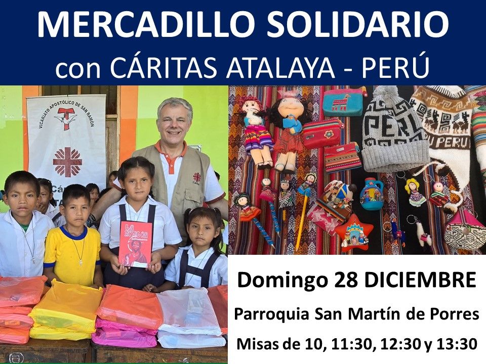 El 28 de diciembre, en la parroquia de San Martín de Porres, habrá un mercadillo solidario con el proyecto de Cáritas en Atalaya (Perú), donde se encuentra el misionero burgalés Richi García.