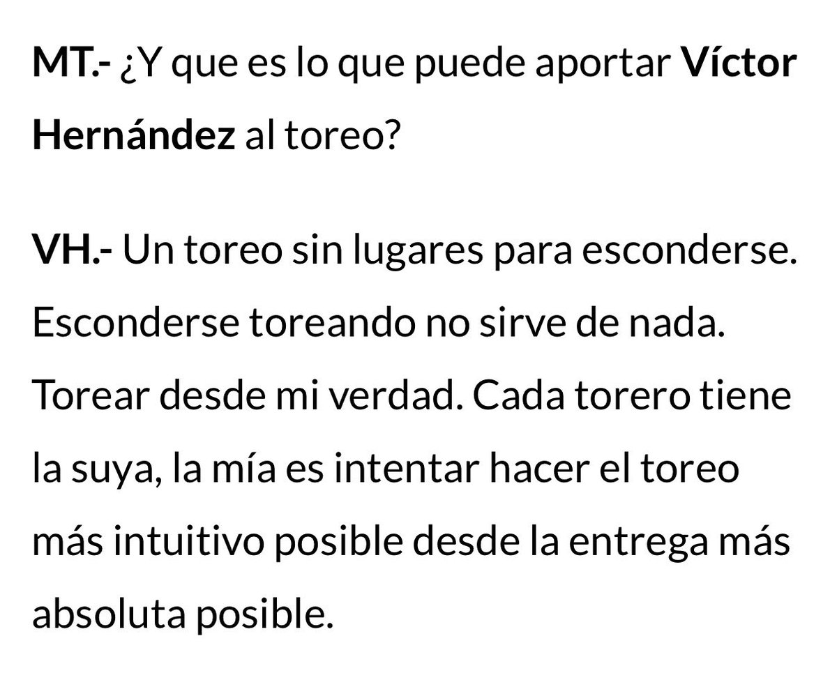 eltoreogitano's tweet photo. Un toreo sin lugares para esconderse. Es de lo mejor que he leído a un torero en mucho tiempo. https://t.co/iOp4kiPwy6
