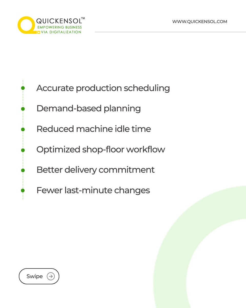 quickensol's tweet photo. @quickensol's customized manufacturing software enables smarter scheduling, demand-driven planning, and optimized shop-floor workflows for on-time delivery. 🏭
📞 +91 8087279032 | 🌐 https://t.co/fY8L0oLKbj

#quickensol #Manufacturing #Software #MakeInIndia  #CustomizedSoftware https://t.co/wZSB40CjF0