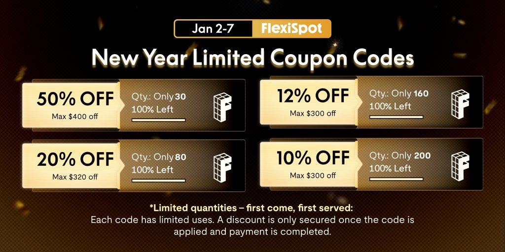 A new year brings new beginnings ✨

Whether it’s upgrading your home, your workspace, or simply starting fresh, now is the perfect time.

🎉 New Year Limited-Time Tiered Coupons -- Up to 50% OFF
📅 Jan 2 – Jan 7
⏰ First come, first served

Discover more on our website 👇