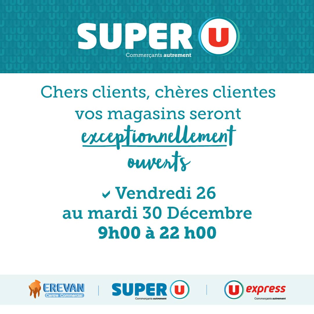 Bonjour à tous, nous espérons que vous avez passé un joyeux Noël.  Découvrez nos horaires du 26/12/2025 au 30/12/2025.