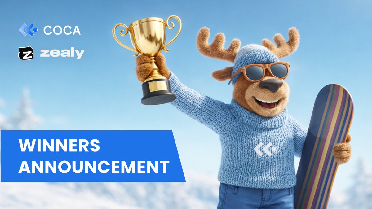 coca_wallet's tweet image. 🏆 Zealy Sprint Winners!

Huge congrats to our Top 10 champions 🎉

🔹MSFTDANIEL
🔹Shegzy44
🔹Skylett
🔹Just_Me_Dr
🔹Jesus_Is_Lord
🔹Ghost_Box
🔹cryptopalangs
🔹Web3kids
🔹TrenT
🔹Junayed200369

Each winner will receive $50 on their COCA Card on Jan 10 💳

Thanks to everyone who…