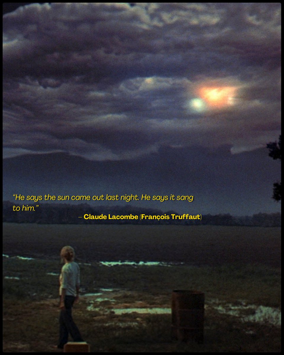 Localizing_St's tweet photo. "He says the sun came out last night. He says it sang to him" - Claude Lacombe (François Truffaut)

#Cine #Spielberg #SciFi #Recomendación https://t.co/HMHXE9lL4A