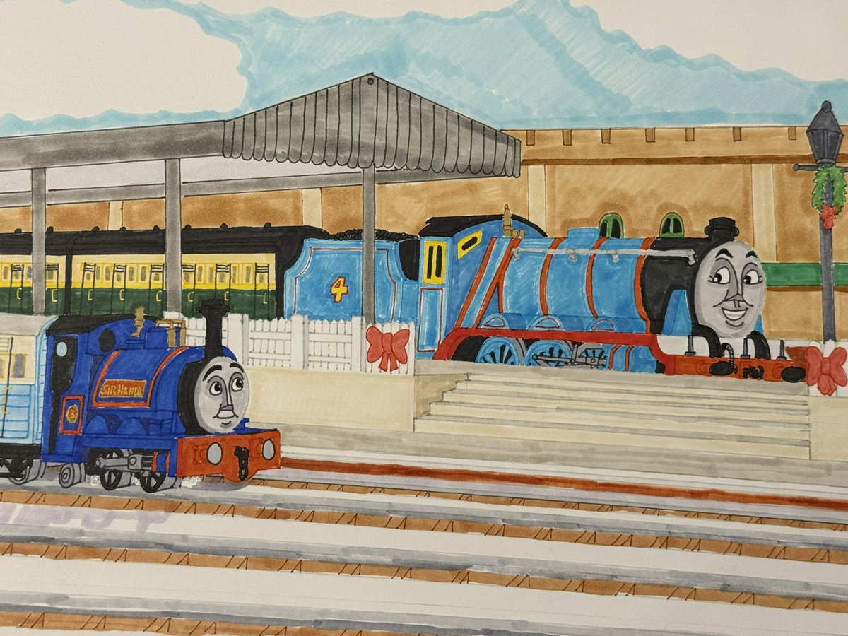Gordon and Sir Handel at Crovan’s Gate Station saying Merry Christmas ...