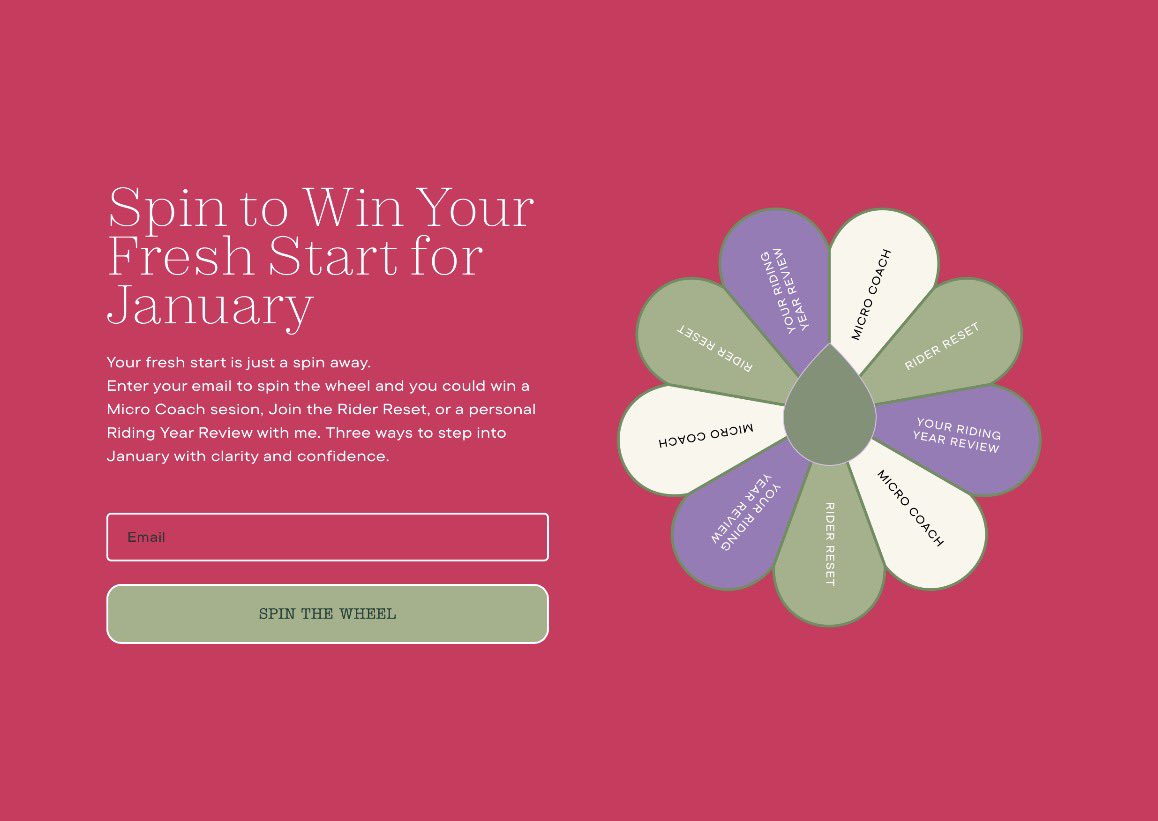 SolitaireDTM's tweet image. I've just shared a new blog about stepping into the new year with clarity, confidence, and a little excitement  and how I've created a Spin to Win experience for riders who want a meaningful fresh start in January.
equestrianheroes.com/blog/Januarysp…