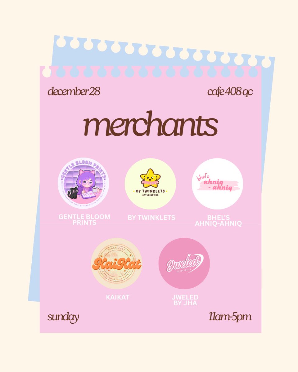 cafe408_'s tweet photo. List of merchants 🛍️ https://t.co/nwr3bRchgF