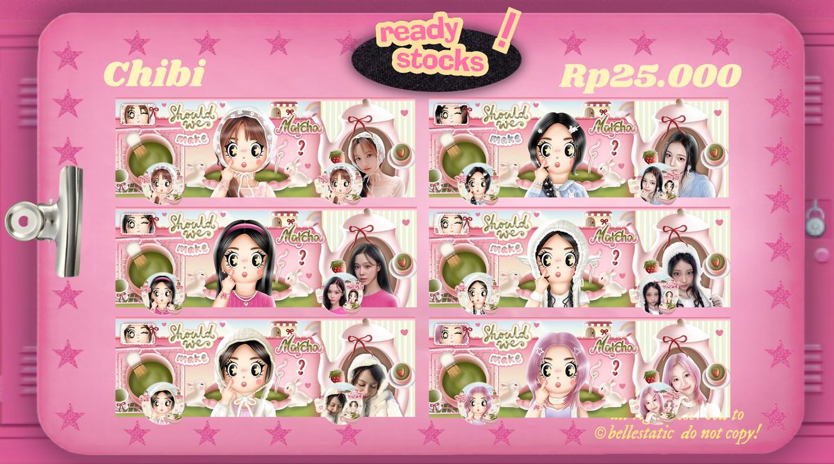 any interaction would be very appreciated! 🥞

happy friyayy! 🥞 belle bawa layout ready stock chibi sarang, winter, carmen, ian, wonhee, dan pharita! 

🥨 25.OOO
🥨 free retext! 

yuk jajann! 🍞 #zonauang